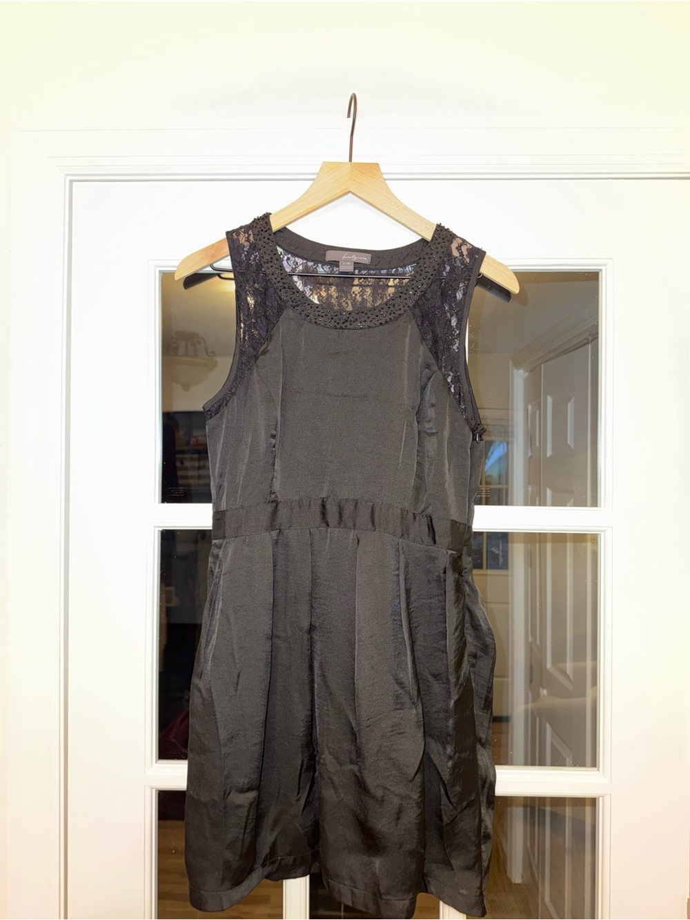 Forever 21 Black Lace-Trim Sleeveless Mini Dress